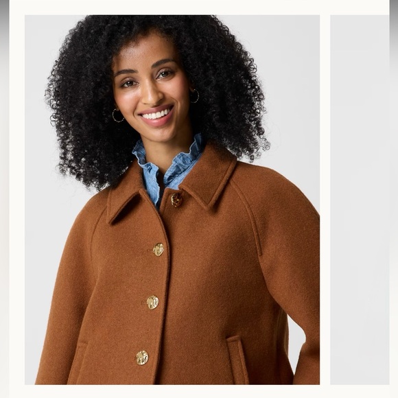 J. Crew Cropped Wool-Blend Swing Coat - Picture 3 of 4